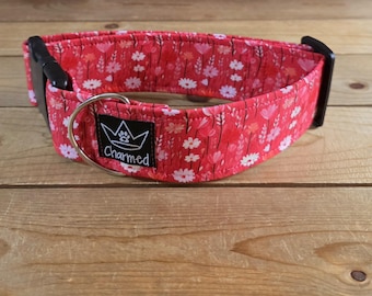 14"-28" Valentine's Day Collar 2" Width, Small, Medium, Large, XL, Holiday Collar, Love, Hearts, Woof You