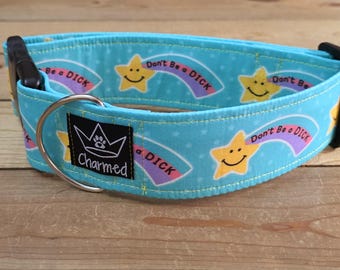 14"-28" Swear Dog Collar 2" Width, Medium, Large, XL, Swear Dog Collar, Naughty Collar, Funny, Explicit, Don't Be A Dick
