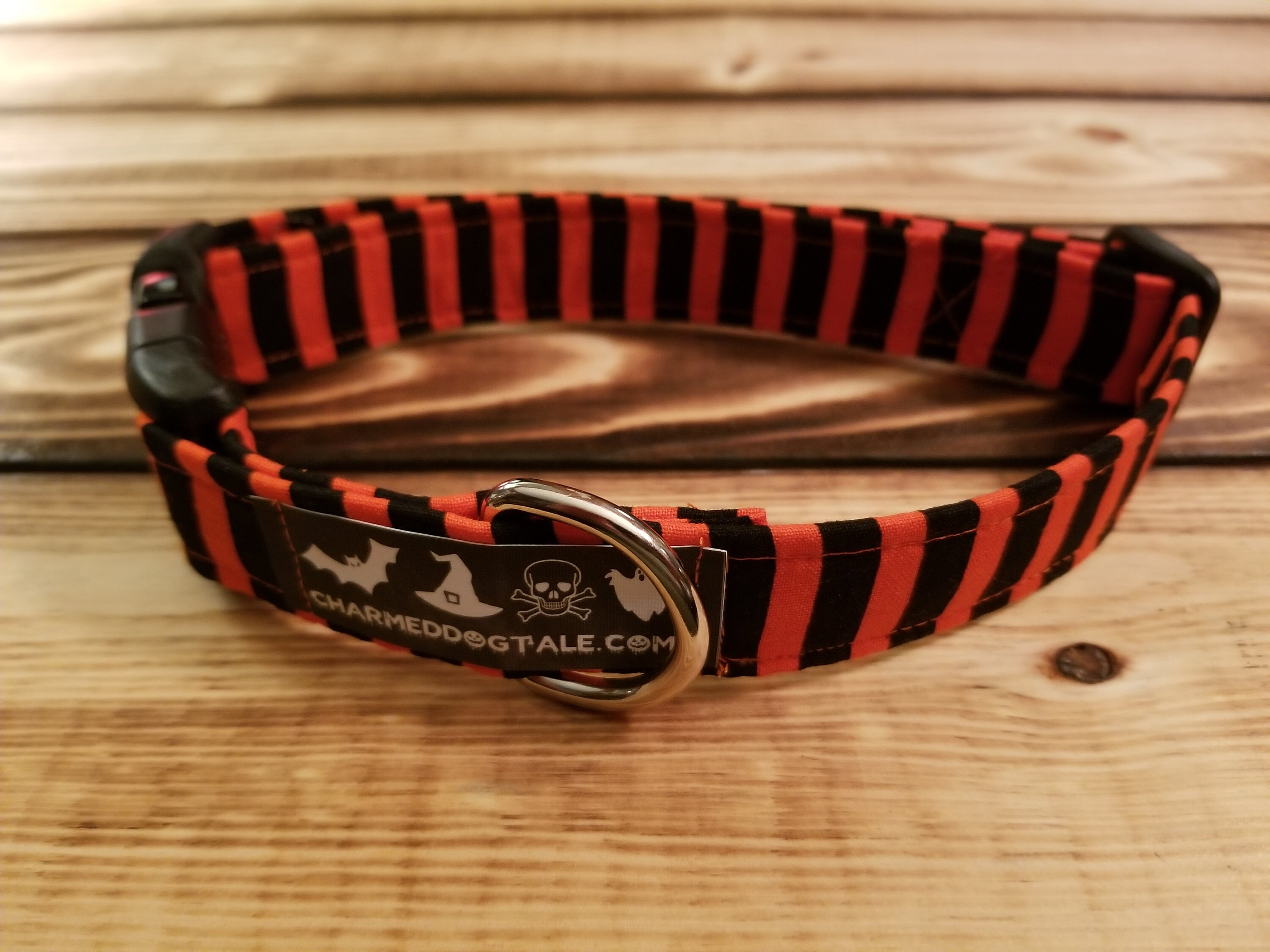 1324 Halloween Dog Collar 1 width, Pet Collar, Fabric Collar, Pet