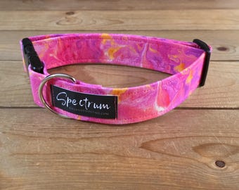 13"-26" Spectrum Dog Collar 1.5" Width, Pet Wear, Small, Medium, Large Dog Collar, XL, Colorful, Fun, Vibrant, Spectrum Collar