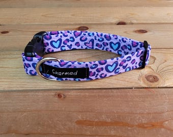 10"-20" Valentine's Day Dog Collar 1" Width, Pet Collar, Small, Medium, Large, Collar, Holiday Collar, Doggy Love Collar, Woof You