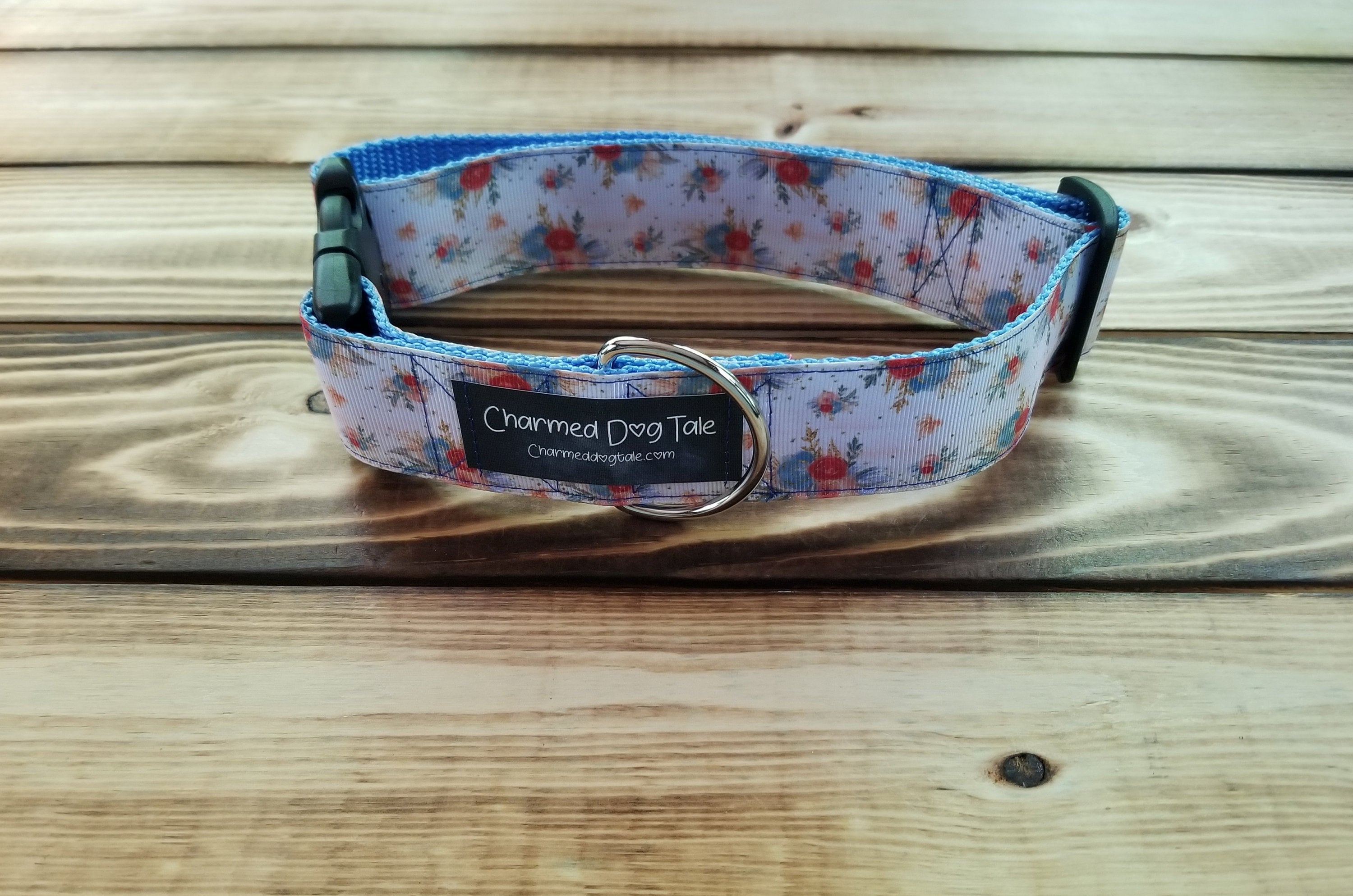 1528 Ribbon Dog Collar 1.5 width, Pet Collar, Ribbon Collar, Handmade