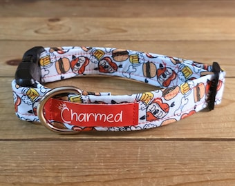 11"-21" Dog Collar 1" Width, Pet Collar, Medium, Large, XL, Fun Dog Collar, BBQ Dog Collar, Buckle Collar, Dog Dad, Daddy's Boy