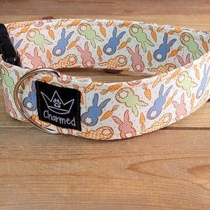 14"-28" Easter Dog Collar 2" Width, Pet Collar, Medium, Large Collar, XL, Easter, Spring Collar, Holiday Dog Collar, Side Release Buckle