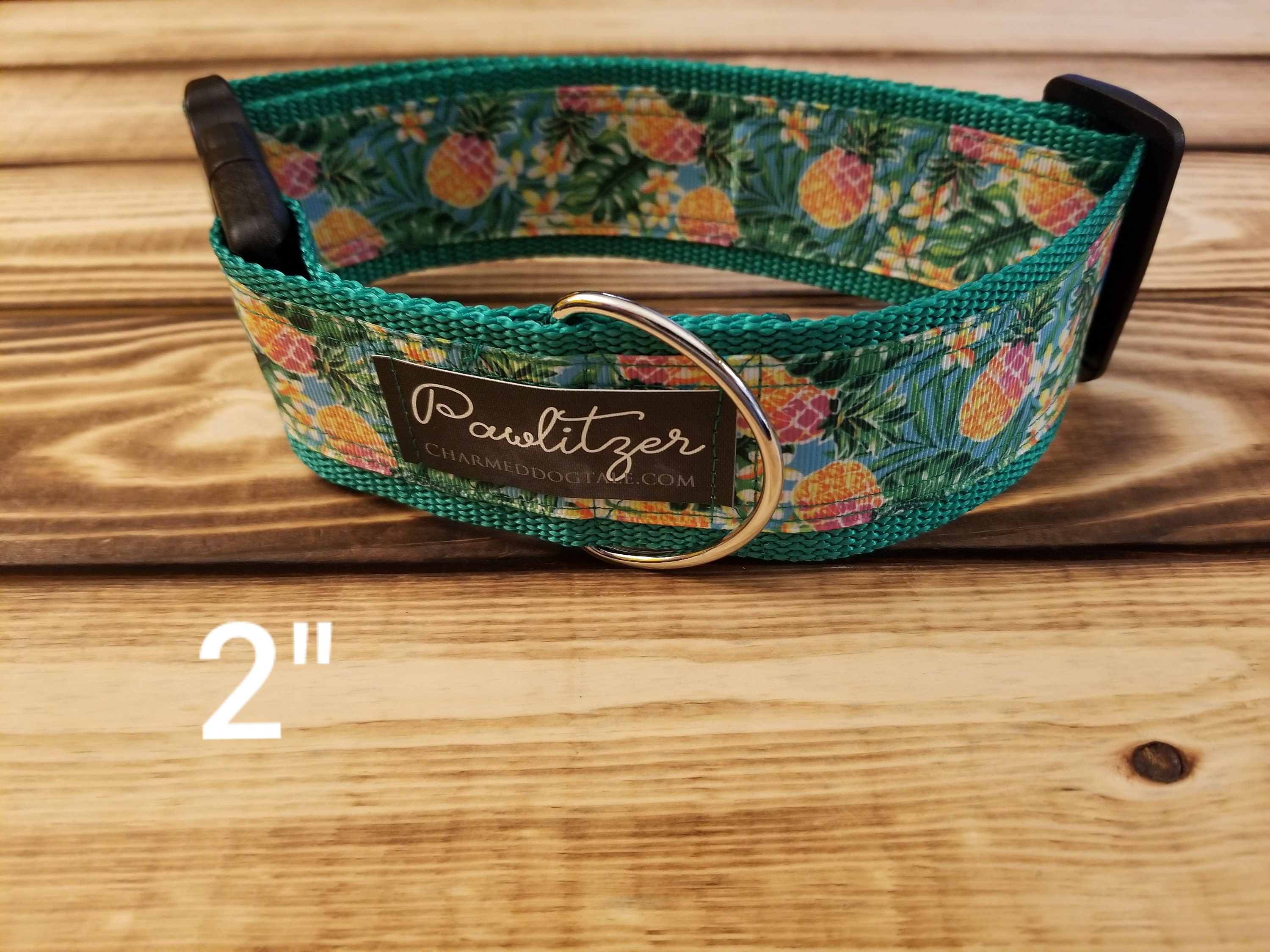 Pawlitzer Ribbon Dog Collar 1.5 or 2 Width or Leash, Ribbon Collar, Pet