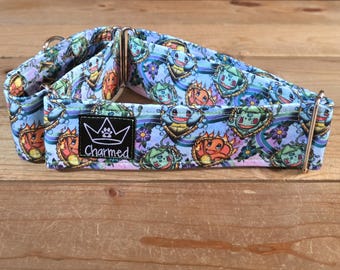 14"-27" Martingale Collar 2" Width, Pet Collar, Medium, Large, Big Dog Collar, Cartoon Martingale, Anime, I Choose You
