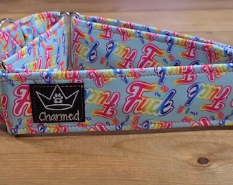 14"-27" Swear Martingale Collar 2" Width, Pet Collar, Medium, Large, XL, Swear Martingale, Fuck, Naughty Dog Collar, Explicit