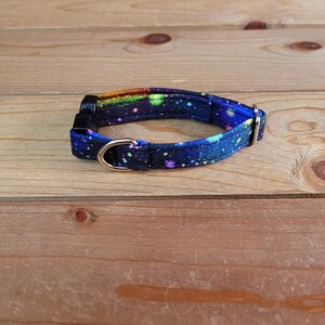6"-12" Dog Collar 1/2" Width, Pet Collar, XS, Small, Star Dog Collar, Nebula Collar, Space Dog Collar, Outerspace