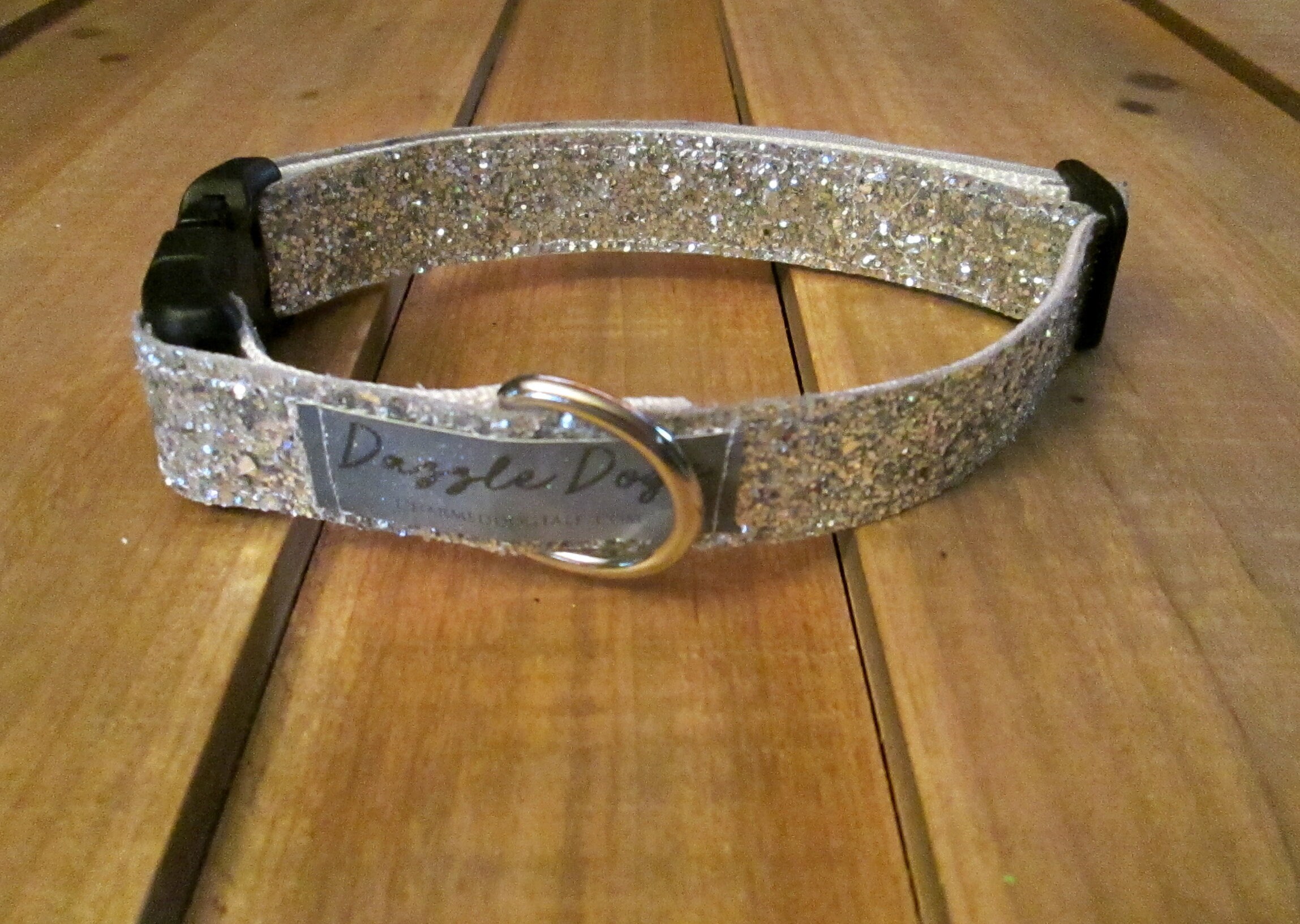 1224 Silver Lining Dazzle Dog Collar 1 Width, Bling Collar, Sparkle