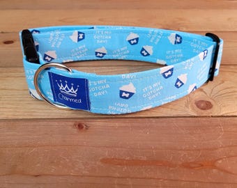 13"-26" Birthday Dog Collar 1.5" Width, Pet Collar, Medium, Large, Small, XL Collar, Bark Day, Gotcha Day, Celebration Dog Collar