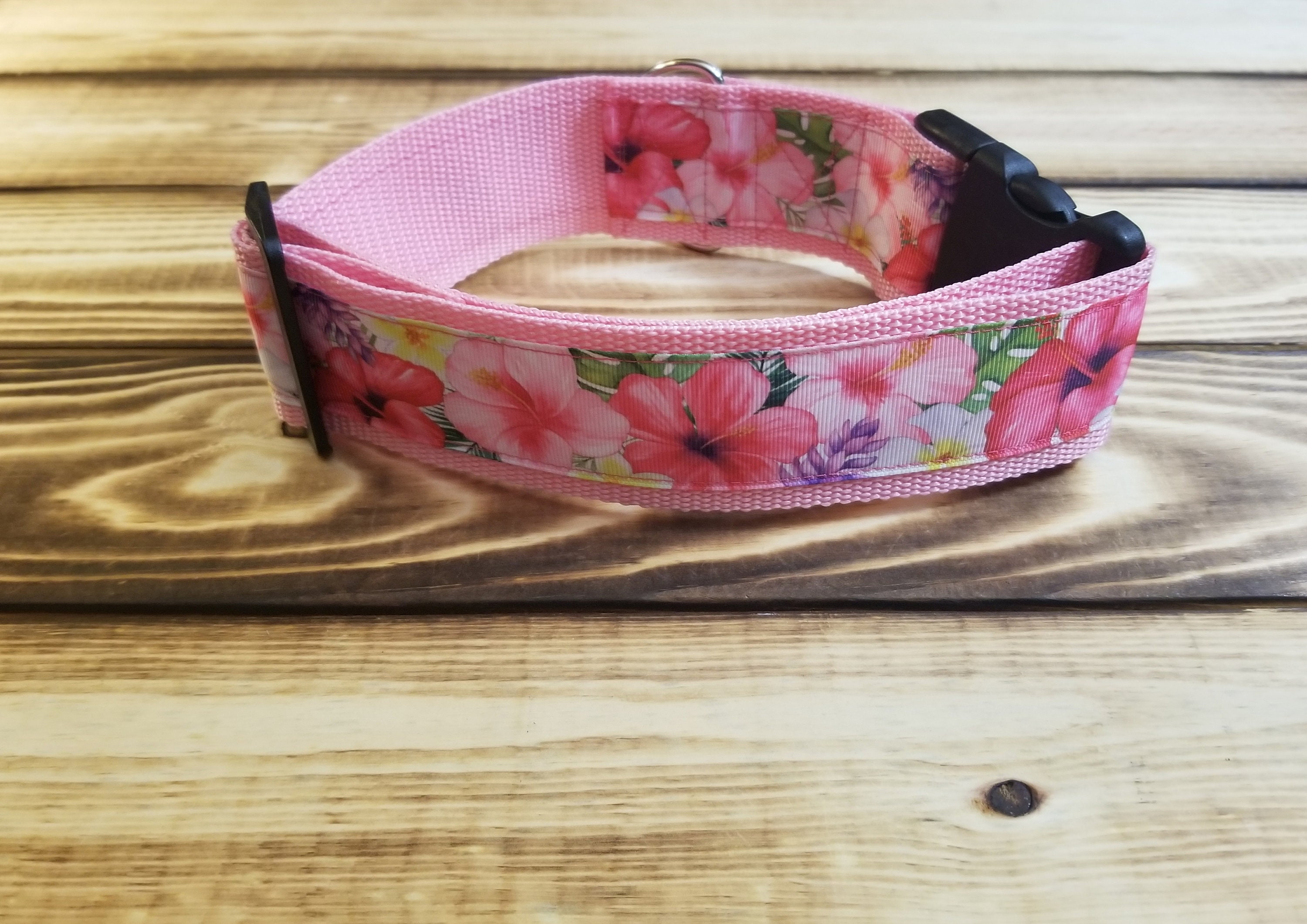 1528 Ribbon Dog Collar 2 width, Pet Collar, Ribbon Collar, Pet