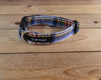 11"-22" Fido's Flannel Dog Collar 1" Width, Pet Collar, Small, Medium, Large Dog Collar, Mammoth Flannel, Warm Collar, Plaid
