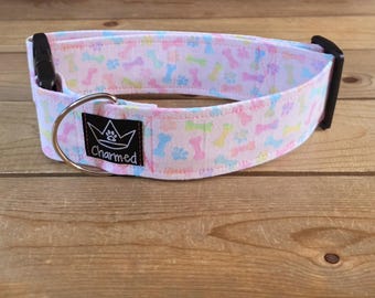 14"-28" Easter Dog Collar 2" Width, Pet Collar, XL, Large, Medium, Small Dog Collar, Holiday Collar, Easter, Bunny, Jelly Beans
