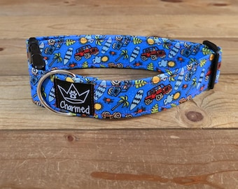 13"-26" Dog Collar 1.5" Width, Pet Collar, Medium, Large, Big Dog Collar, 4×4 Collar, Summer Collar