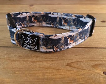 13"-26" Winter Dog Collar 1.5" Width, Pet Collar, Small, Medium, XL, Large Dog Collar, Winter Dog, Seasonal Buckle Collar, Snowflake