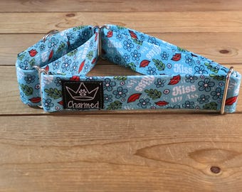14"-27" Swear Martingale Collar 1.5" Width, Small, Medium, Large, XL, Daisy, Kiss My Ass Dog Collar, Naughty Dog Collar, Explicit, Funny