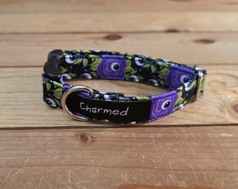 8"-18" Halloween Dog Collar 3/4" Width, Small, Medium, Halloween, Holiday Collar, Tricky or Treat, Spooky Dog, Ghost, Pumpkins, Boo