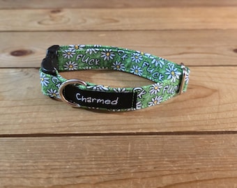 9"-18" Swear Dog Collar 3/4" Width, Pet Collar, Medium, Small Swear Collar, Fuck, Naughty Dog Collar, Explicit, 3/4" Buckle Collar