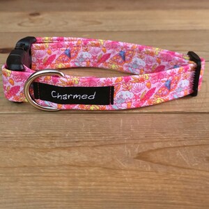 11"-22" Moth Dog Collar 1" Width, Pet Collar, Medium, Large, XL, Flowers, Summer, Floral Dog Collar, Buckle Dog Collar, Cottagecore