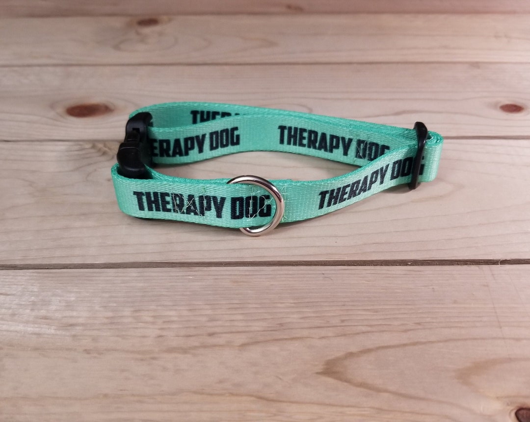 3/4 Width Therapy Dog Collar, Unisex Collar, Designer, Working Dog