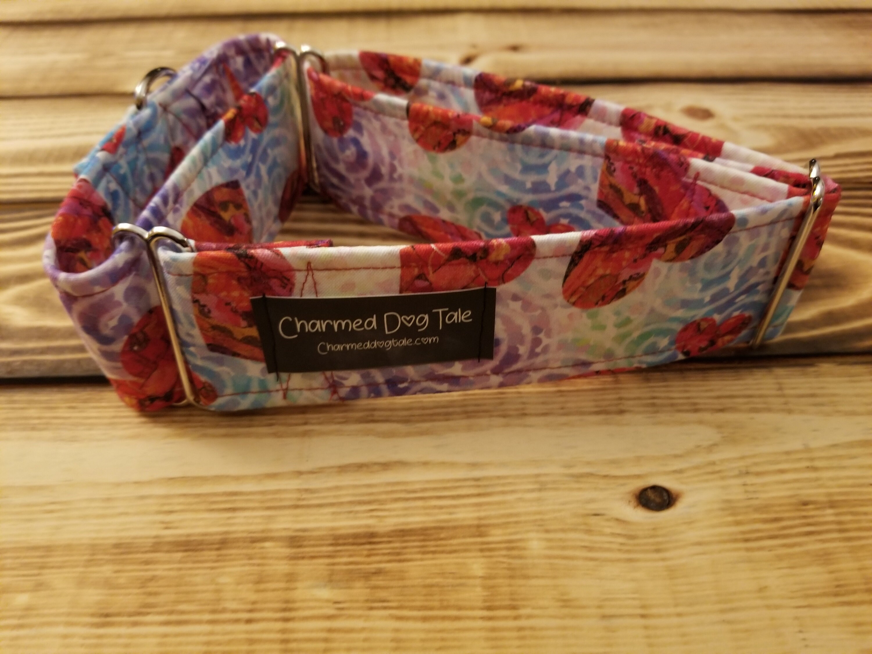 1630 Heart of the Matter Martingale Collar 2 Width, Pet Collar, Medium