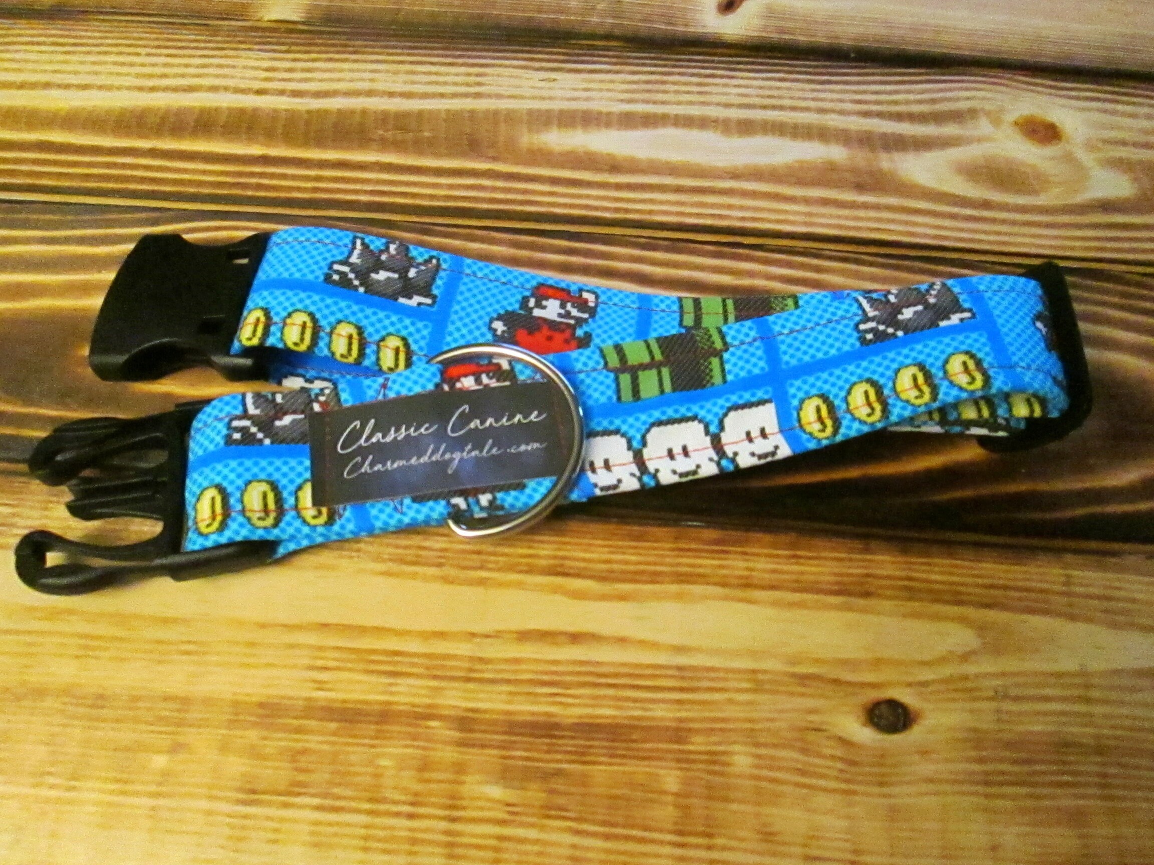 1326 Video Games Dog Collar 1.5 width, Fabric Dog Collar, Summer Dog