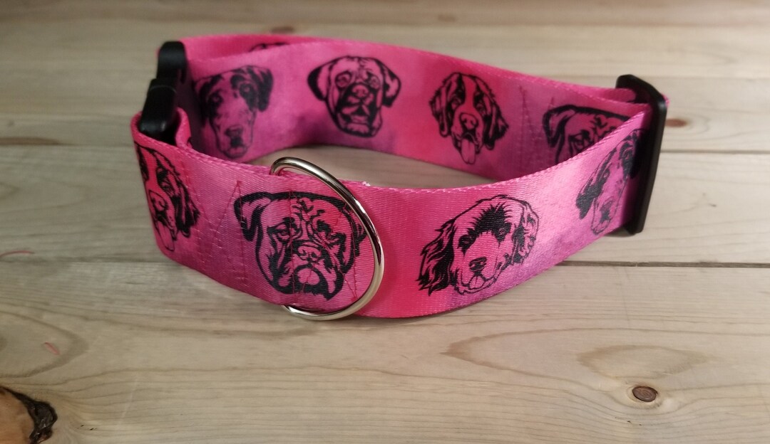 2 & 1.5 Giant Breed Dog Collar or Martingale 1527 , Huge Dog, Designer