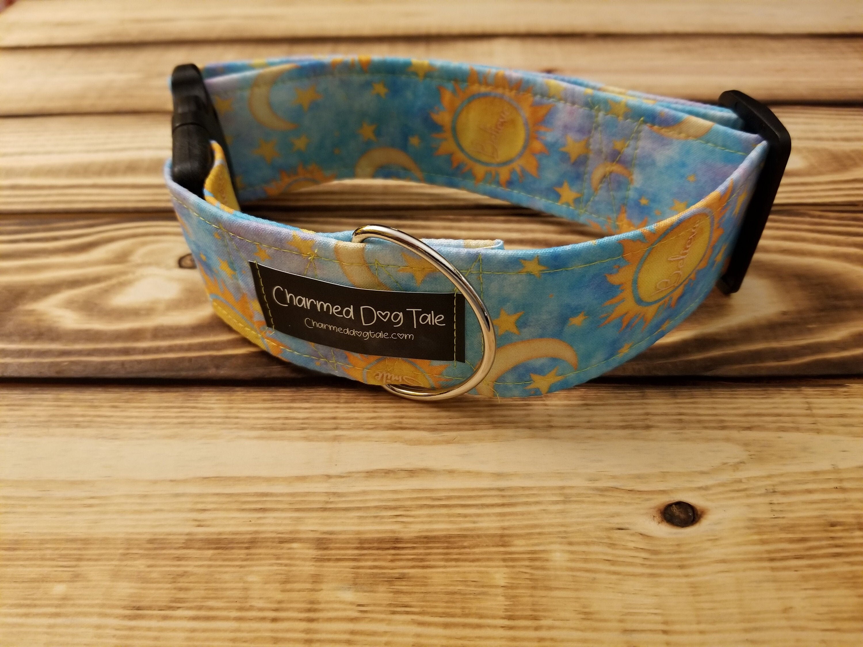 1527 Sunshine Dog Collar 2 Width, Fabric Collar, Pet Collar