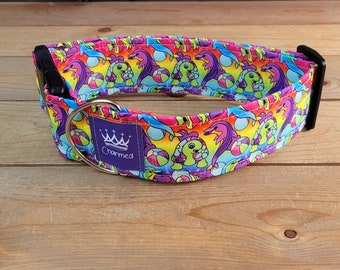 14"-28" Fish Dog Collar 2" Width, Pet Collar, Medium, Large, Nature, Beach, Ocean Dog Collar, Dolphin Dog Collar, Summer