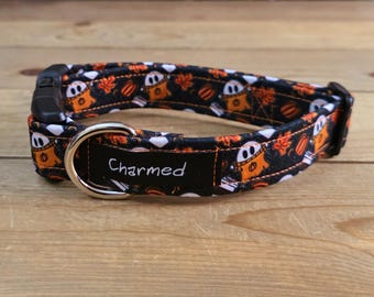 11"-22" Fall Dog Collar 1" Width, Pet Collar, Small, Medium, Large Dog Collar, Autumn Collar, Leaves, Seasonal Collar, Buckle Collar