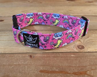13"-26" Dog Collar 1.5" Width, Pet Collar, Medium, Large, Big Dog Collar, Dinosaur Dog Collar, Summer Collar, Colorful