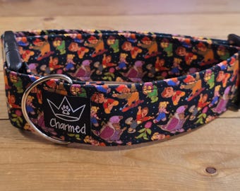 14"-28" Dog Collar 2" Width, Pet Collar, Medium, Large, XL, Fun Dog Collar, Buckle Collar, Cartoon Collar, Trolls In Central Park