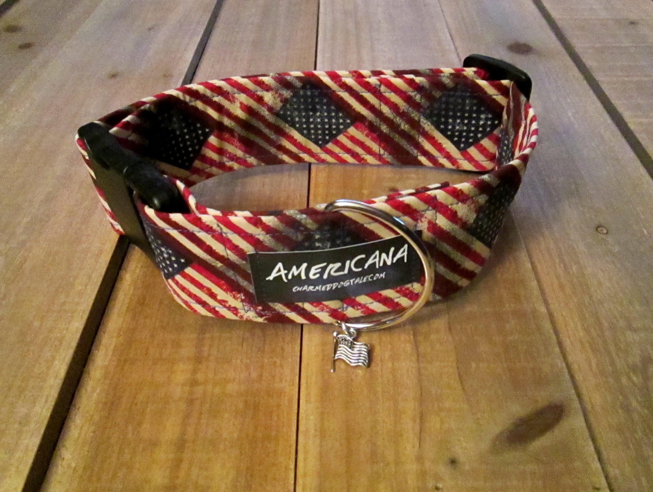 1427 Americana Dog Collar 2 Width, 4th of July Dog Collar, Patriotic Collar, American Pet