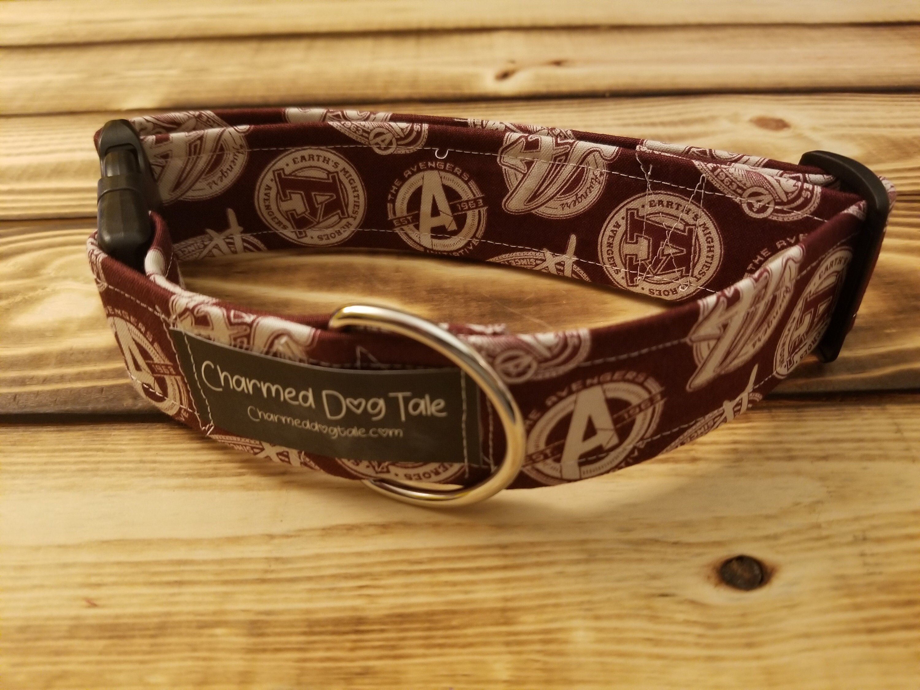 1426 Comic Book Dog Collar 1.5 Width, Fabric Collar, Pet Collar, Small