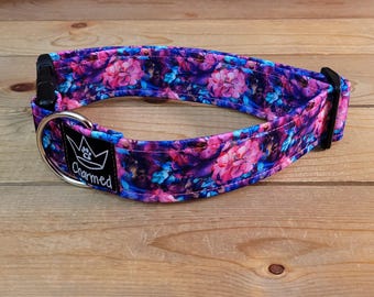 13"-26" Dog Collar 1.5" Width, Pet Collar, Medium, Large, XL, Fun Dog Collar, Flowers & Fur, Flower Dogs, Buckle Dog Collar, Floral Dog