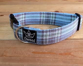 13"-26" Fido's Flannel Dog Collar 1.5" Width, Pet Collar, Small, Medium, Large, XL, Dog Collar, Mammoth Flannel, Warm Collar, Plaid