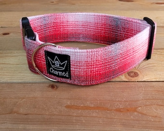 14"-28" Fido's Flannel Dog Collar 2" Width, Pet Collar, Small, Medium, Large, XL, Dog Collar, Mammoth Flannel, Warm Collar, Plaid
