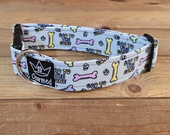 13"-26" Dog Collar 1.5" Width, Pet Collar, Medium, Large, Big Dog Collar, Bad To The Bone, Summer Collar