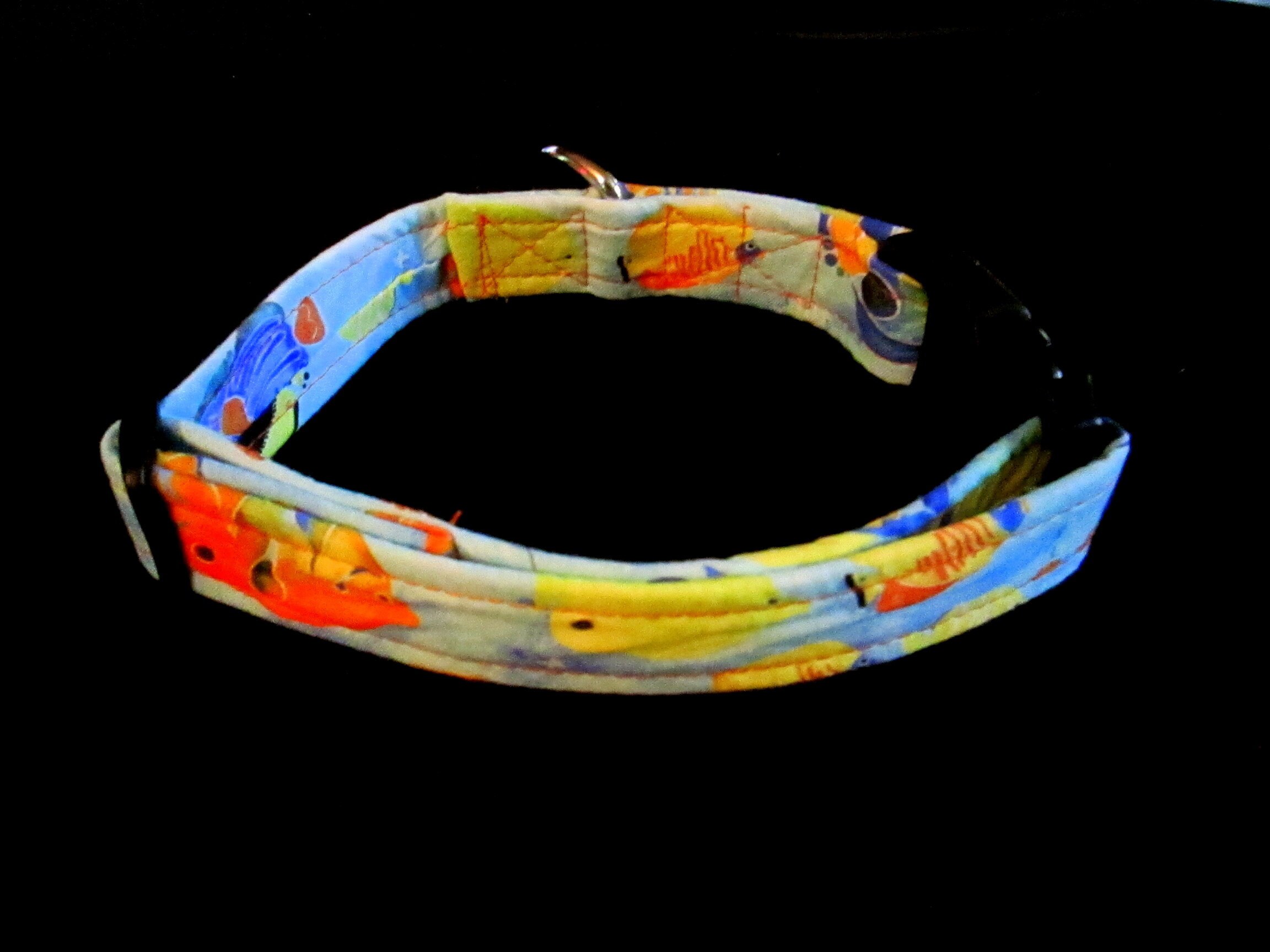 1323 Salty Dog Collar 1 width, Fun Pet Collar, Fabric Collar, Pet