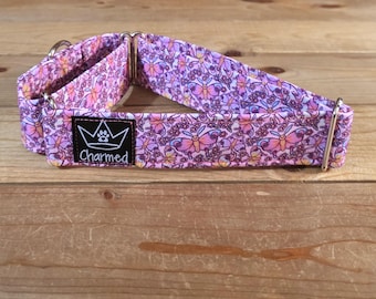 14"-27" Martingale Collar 1.5" Width, Pet Collar, Medium, Large, Big Dog Collar, Butterfly Martingale, Summer Vibes, Butterflies, Flutterby