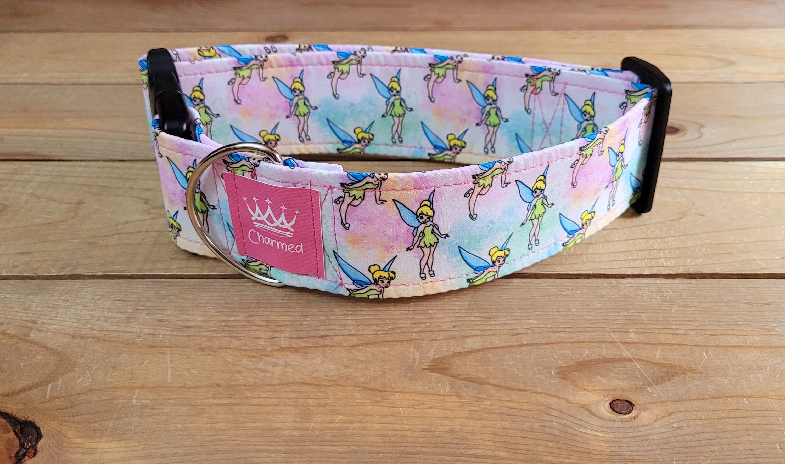 14 28 Dog Collar 2 Width Pet Accessory Fabric Collar Pet Collar Small Medium Large Cartoon Collar Tinkerbell Dog Collar