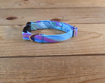 6"-12" Spectrum Collar 1/2" Width, Pet Wear, XS, Small, Cat, Dog Collar, Kittens, Teacup Pup, Colorful, Fun,