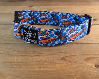 13"-26" Dog Collar 1.5" Width, Pet Collar, Small, Large, XL, Medium, Car Show Dog Collar, Vintage Cars Collar, Buckle Dog Collar