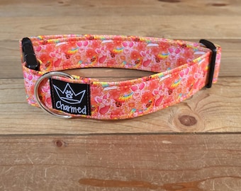 13"-26" Dog Collar 1.5" Width, Pet Collar, Medium, Large, Big Dog Collar, Cartoon Dog Collar, Piglet Collar