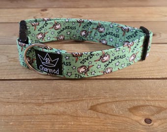 13"-26" Swear Dog Collar 1.5" Width, Medium, Large, XL, Swear Dog Collar, Naughty Collar, Funny, Explicit, Smartass