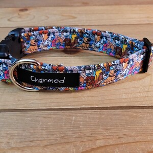 11"-22" Dog Collar 1" Width, Pet Collar, Medium, Large, XL, Fun Dog Collar, Sidekicks, Cartoon Dogs, Buckle Dog Collar