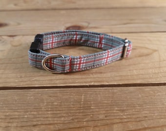 6"-12" Christmas Dog Collar 1/2" Width, Pet Collar, XS, Small, Cat, Dog Collar, Holiday Collar, Side Release Buckle, Santa, Lights, Tree