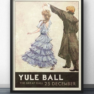 Yule Ball Poster - 1930s Retro Style (Limited Edition Blue Dress)