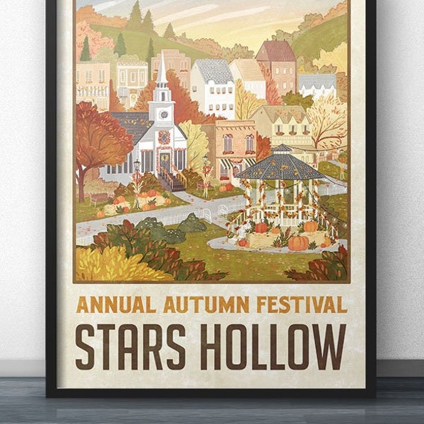 Stars Hollow "Autumn Festival" Travel Poster