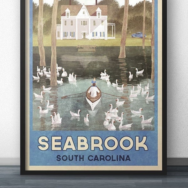 Seabrook South Carolina Travel Poster